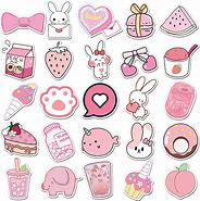 Image result for Aesthetic Kawaii Pink Stickers