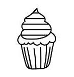 Image result for Cupcake Line Art