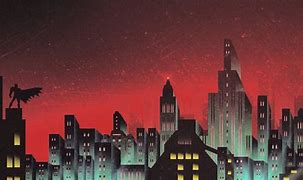 Image result for Batman the Animated Series Background City Art