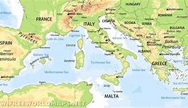 Image result for Printable Map of Southern Europe