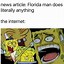 Image result for Florida Man Gator Meme