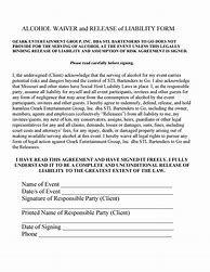 Image result for Liability Release Waiver Form Template