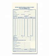 Image result for Semi-Monthly Time Card