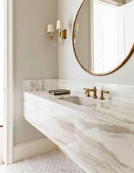 Image result for Gold and White Bathroom Vanity