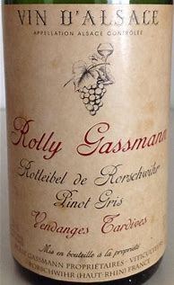 Image result for Rolly Gassmann Pinot Gris Vendanges Tardives