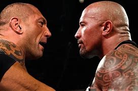 Image result for Dave Bautista and the Rock