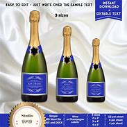 Image result for Champagne Blue Bottle with Black Label
