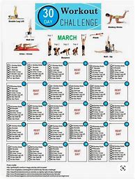 Image result for 30-Day Fitness Challenge Template