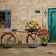 Image result for Bicycle Oil Painting