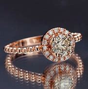 Image result for Rose Gold and Champagne Diamond Ring