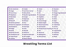 Image result for List of Wrestling Moves