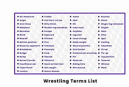 Image result for Basic Wrestling Moves List