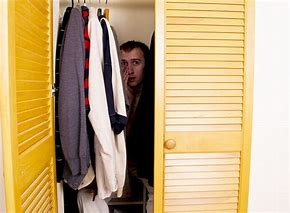 Image result for Guy Hiding in Closet Meme