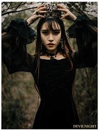 Image result for Short Black Gothic Dress