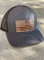 Image result for Distressed Black USA Flag Hat