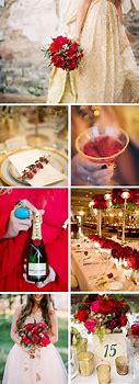 Image result for Wedding Colors Red and Gold