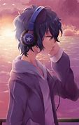 Image result for Blue Anime Boy with Headphones