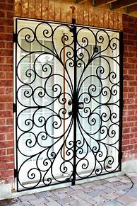 Image result for Decorative Wrought Iron Security Doors
