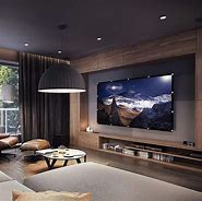 Image result for 85 Inch TV Living Room Design with 3D Wall Panels