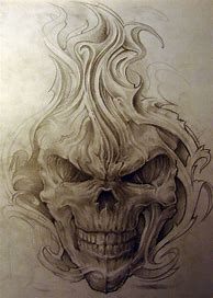 Image result for Evil Skull Tattoo Art