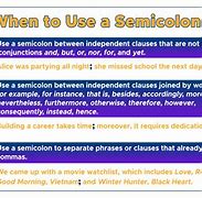 Image result for Semicolon Writing