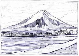 Image result for Mount Fuji Drawing