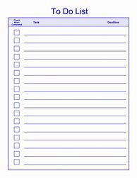 Image result for Free Blank Things to Do List Printable