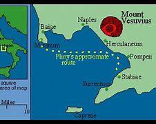 Image result for Mt. Vesuvius Pompeii Map