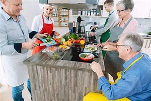 Image result for Elderly Group Cooking Class