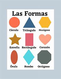 Image result for Shapes in Spanish for Kindergarten