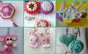 Image result for How to Attach Crochet to Key Rings