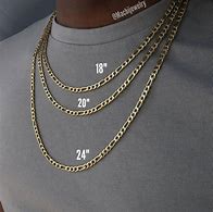 Image result for 18K Gold Plated Figaro Chain Necklace