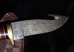 Image result for Blue Damascus Steel Knife