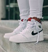 Image result for Black and White High Top Jordan's