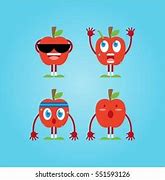 Image result for Red Apple Cartoon Picture Transparent Background