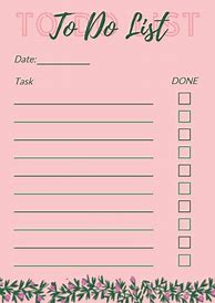 Image result for To Do List Print Out