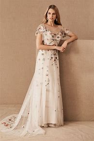 Image result for Floral Embroidered Wedding Dress