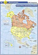 Image result for The United States and Canada Political Map