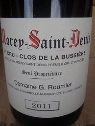 Image result for G Roumier Christophe Roumier Morey saint Denis Clos Bussiere