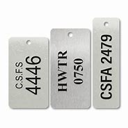 Image result for Stainless Steel Notched Corner Tags