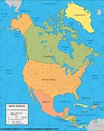 Image result for North America Map with Countries Labeled