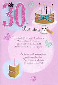 Image result for Happy 30th Birthday Messages