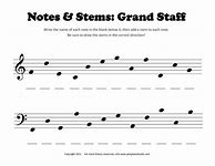 Image result for Notes Stem Worksheet Music