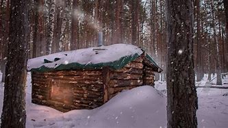 Image result for Bushcraft Winter Cabin