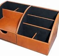 Image result for safco faux leather 2 shelf desk organizer