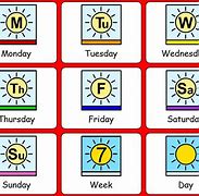 Image result for Communication Print Symbols Days of the Week