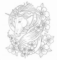 Image result for Mystical Unicorn Coloring Page