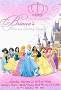 Image result for Disney Princess Birthday Card Design