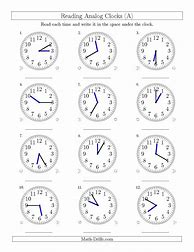 Image result for Analog Clock Face Worksheet