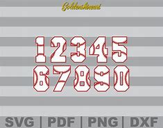 Image result for Baseball Numbers SVG